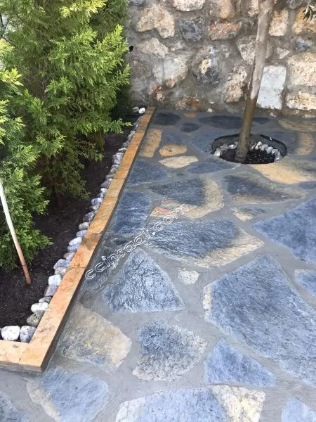 Siyah Yer Döşeme Kayrak Taşı